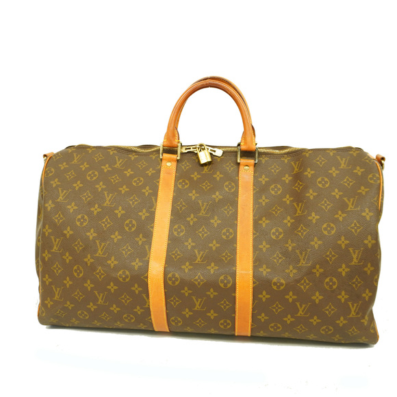 LOUIS VUITTON Handbags - Louis Vuitton Monogram Canvas Keepall Travel Bag Brown and Tan